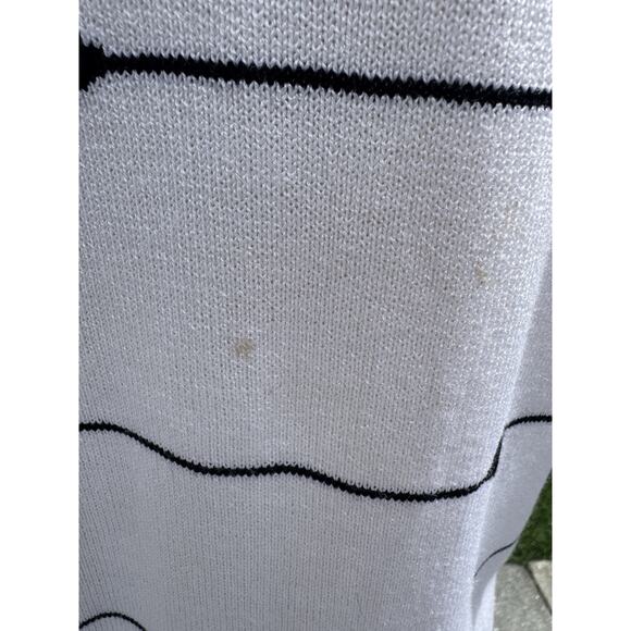 Vintage 70s Frances Brewster Knit Set Midi Skirt Shoulder Pad Blouse Top Retro 4 - Picture 4 of 6